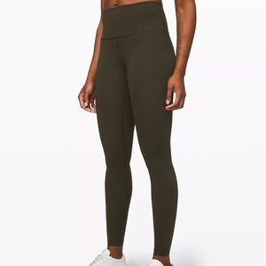 NWOT Lululemon Olive Green Wunder Under Leggings